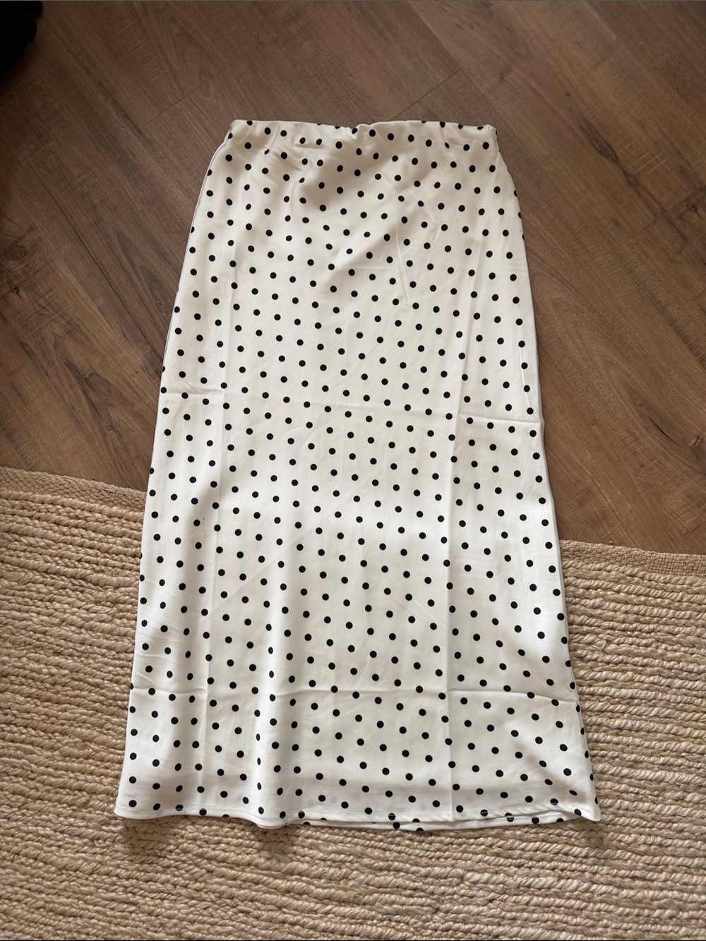 White Polka Dot Maxi Skirt